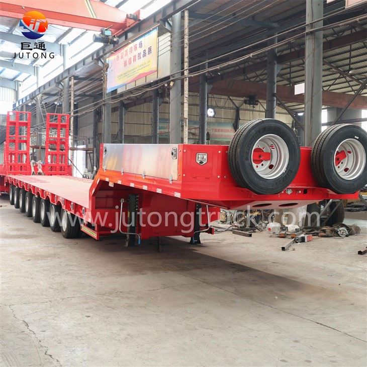 8axle Red -lowbed Trailer