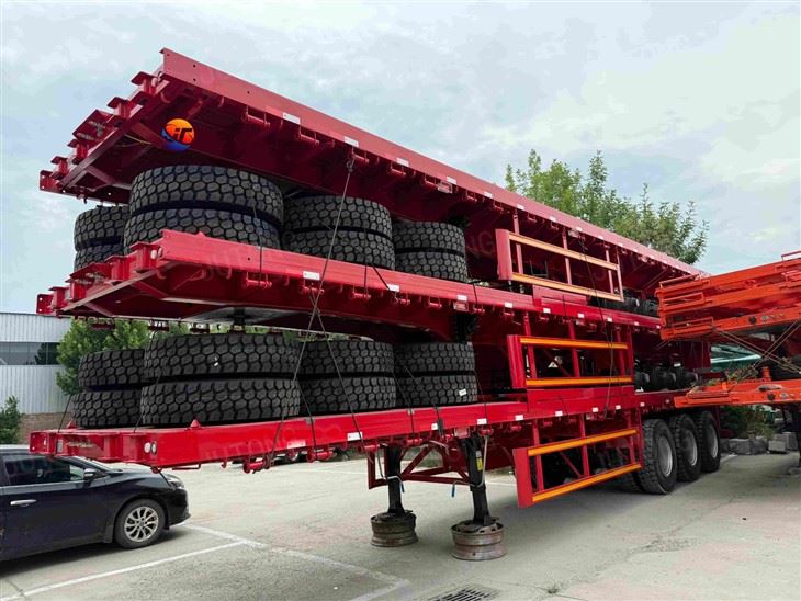Axle 40FT Heavy Duty Flatbed Container Semi Trailer best