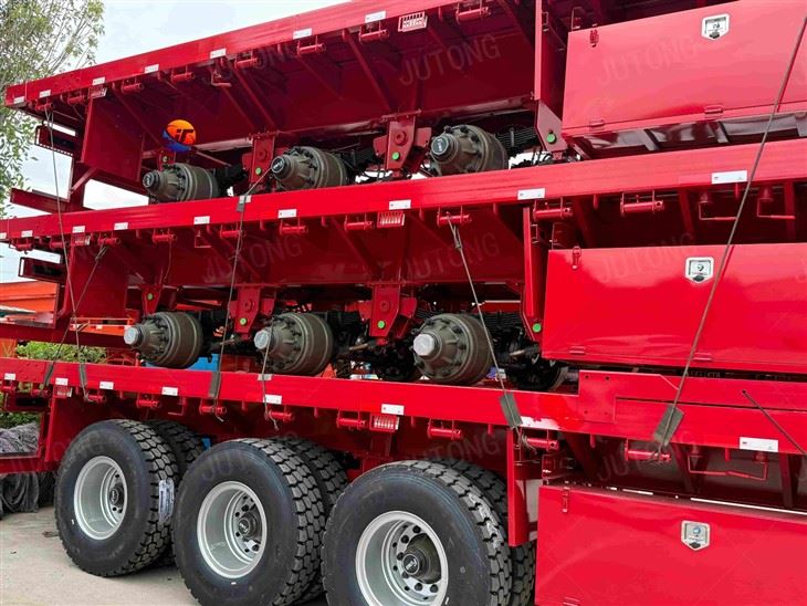 Axle 40FT Heavy Duty Flatbed Container Semi Trailer high quality