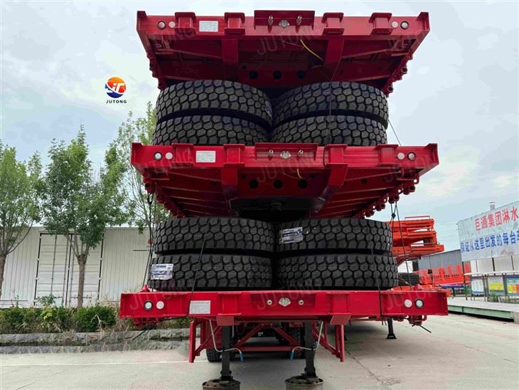 Axle 40FT Heavy Duty Flatbed Container Semi Trailer factory