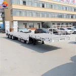 White Low-bed Semi-tralier