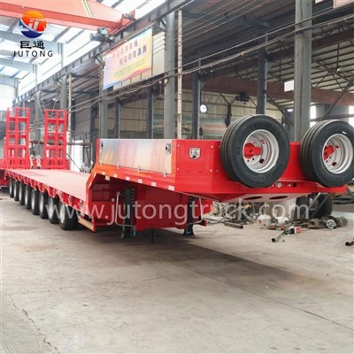 8axle Red -lowbed Trailer