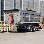 Silver gray Rear Dump Trailer